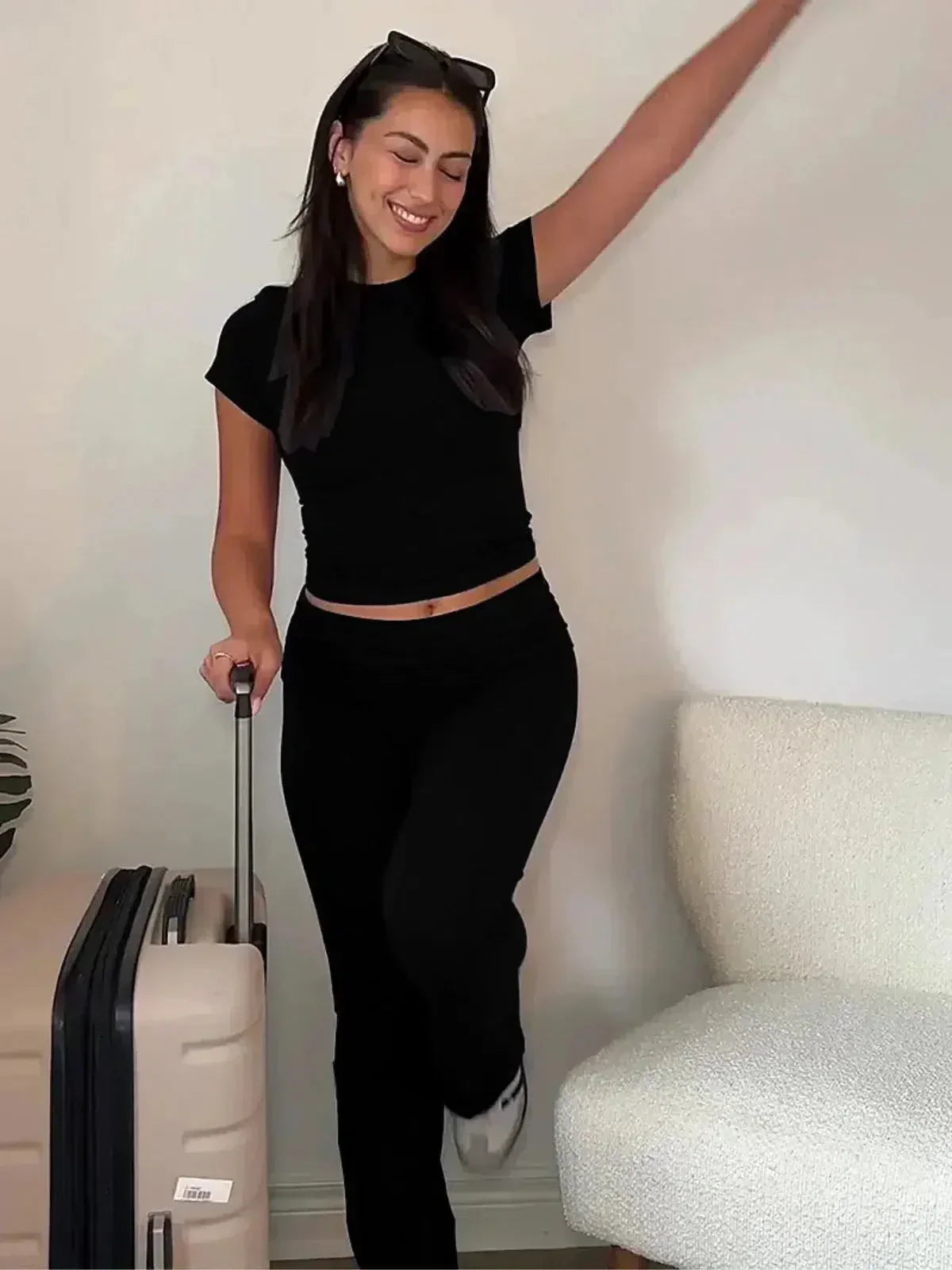 Ovidia – Dopasowany top i spodnie z wysokim stanem – Dwuczęściowy zestaw – Bild 9