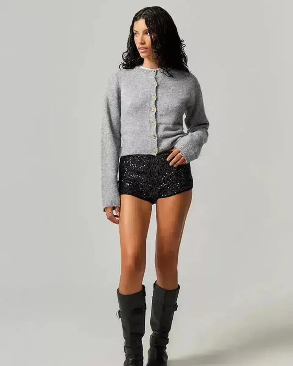 Selora – Cekinowe detale – Aksamitne krótkie spodenki – Bild 2