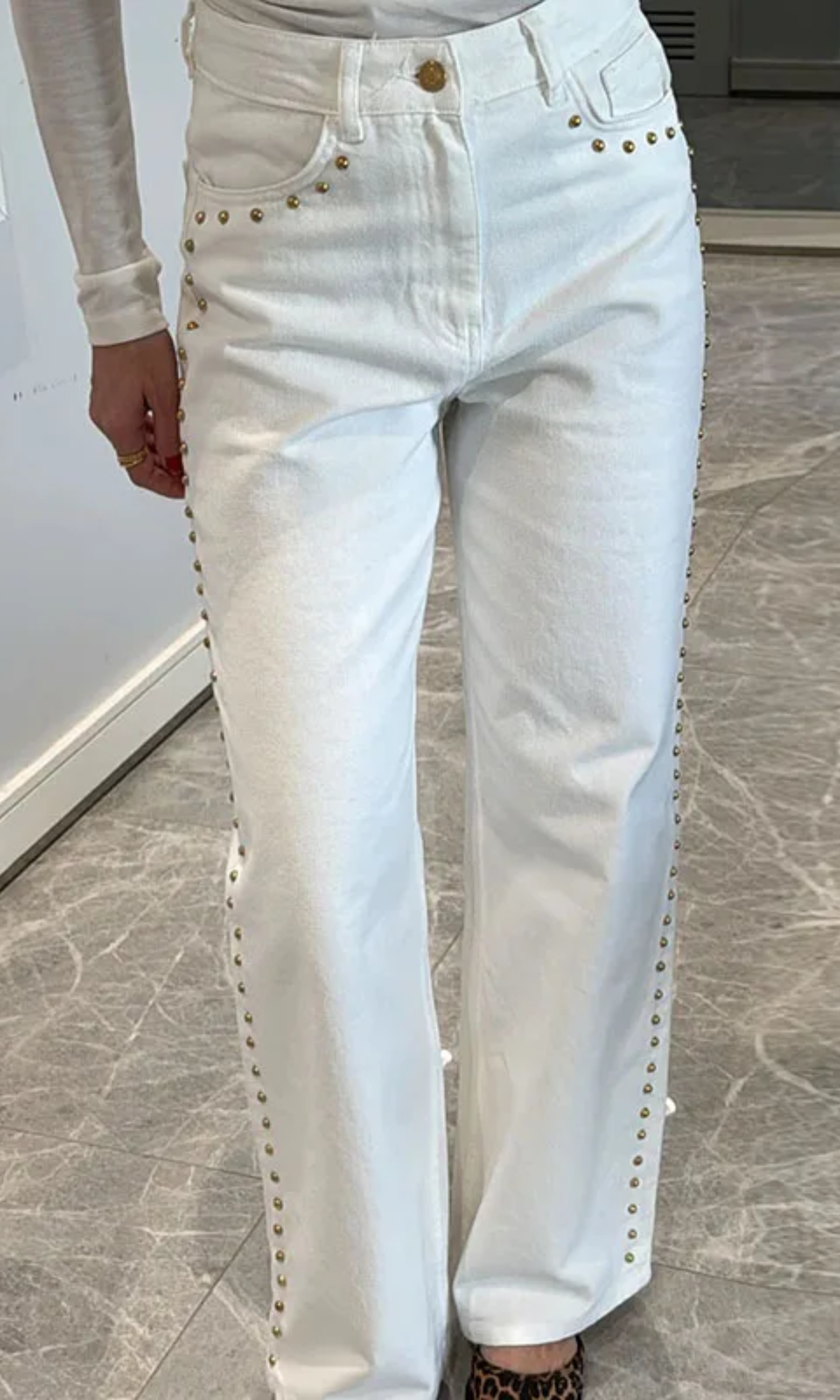 Valdenza – Złote ćwieki – Jeansy proste – Bild 2